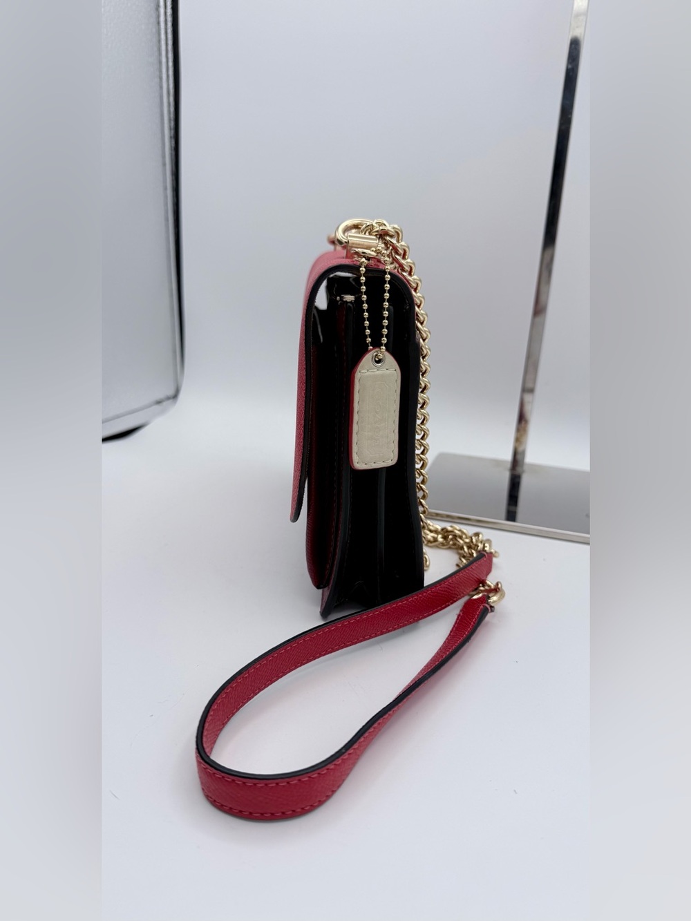 NWT Coach Klare Crossbody Bag Poppy Red Colorblock - Picture 6 of 13